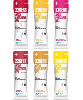 6x HIGH FRUCTOSE GEL 226ers żel wysoko energetyczny 330g węgli zestaw 6 smaków
