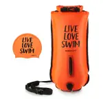 Bojka asekuracyjna dwukomorowa 28L GRATIS czepek LIVE LOVE SWIM