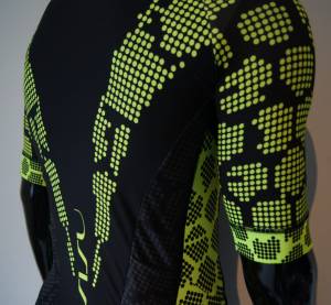 Strój startowy SISU triathlon Fluo Power z rękawem