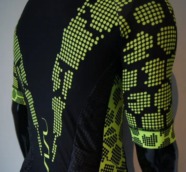 Strój startowy SISU triathlon Fluo Power z rękawem