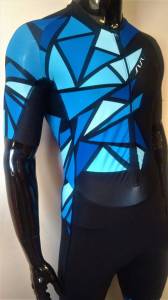SISU strój startowy triathlon Blue Power z rękawem