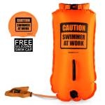 Bojka asekuracyjna dwukomorowa 28L GRATIS czepek SWIMMER AT WORK
